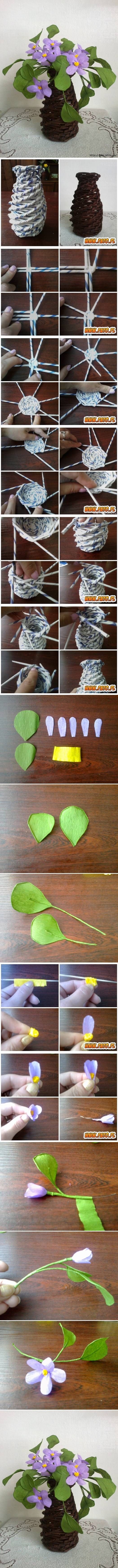 How To Make Your Own Decorative Flowers And Vase How To Make Your Own Decorative Flowers And Vase