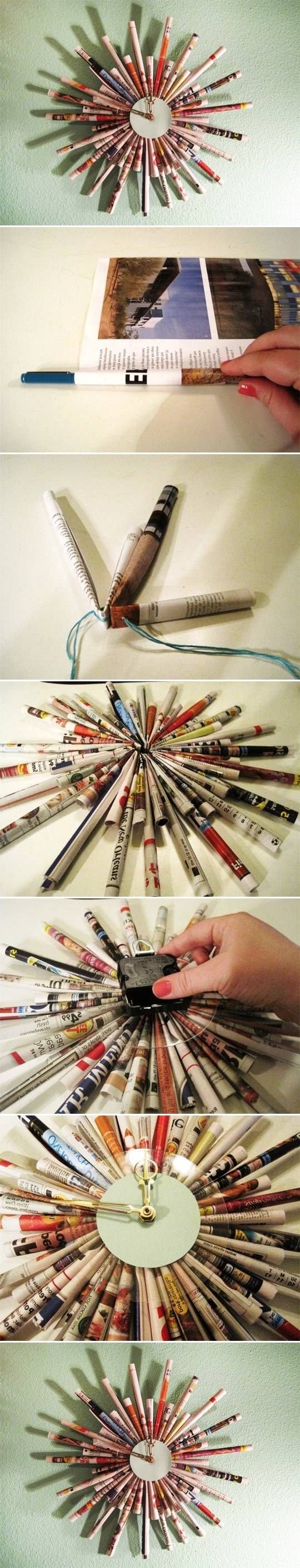 How To Make A Clock From Newspaper How To Make A Clock From Newspaper