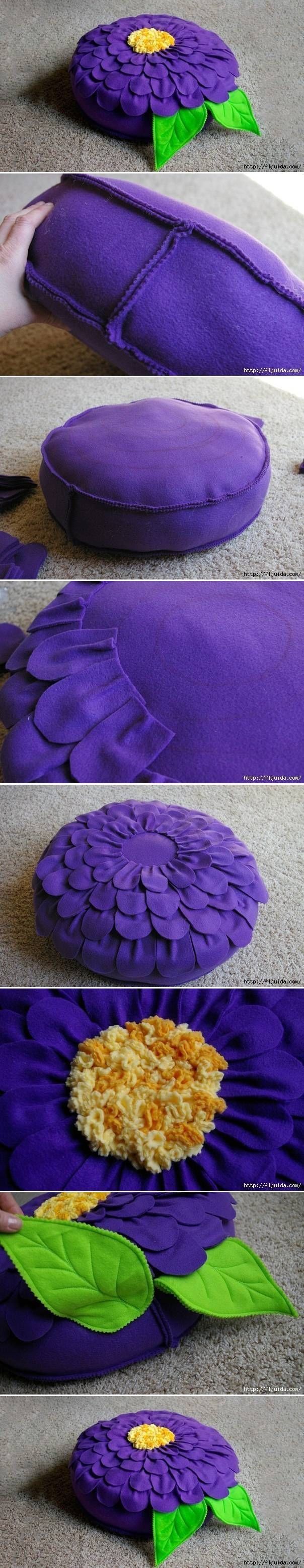 How To Sew A Flower Cushion How To Sew A Flower Cushion