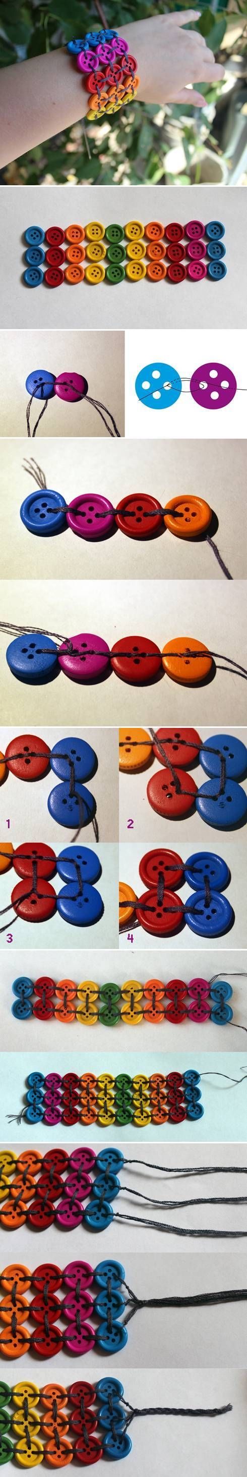 How To Make A Button Bracelet How To Make A Button Bracelet