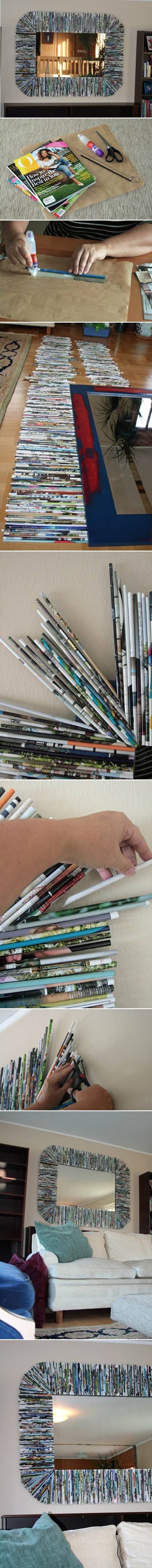 How To Make Mirror Frames From Old Magazines