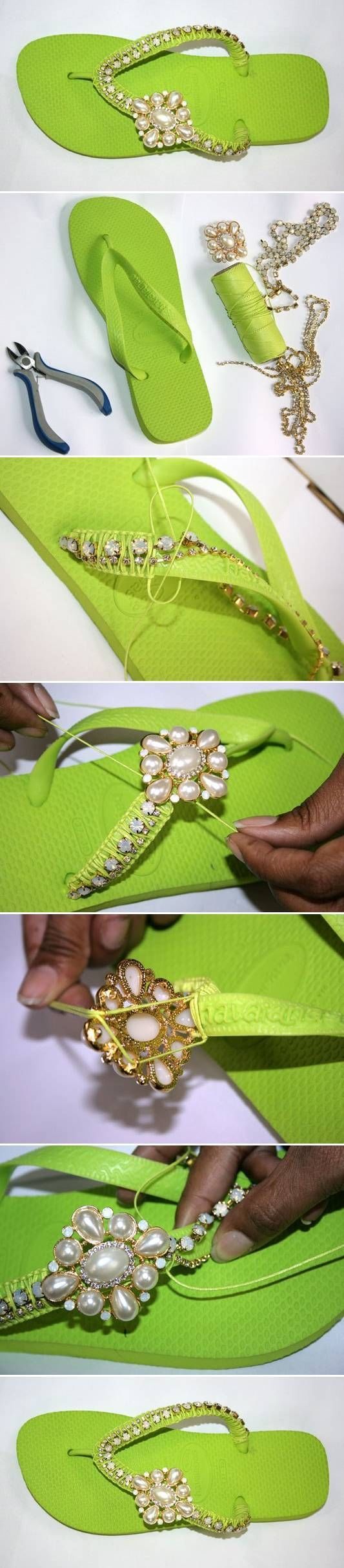 How To Spice Up Those Old Flip Flops