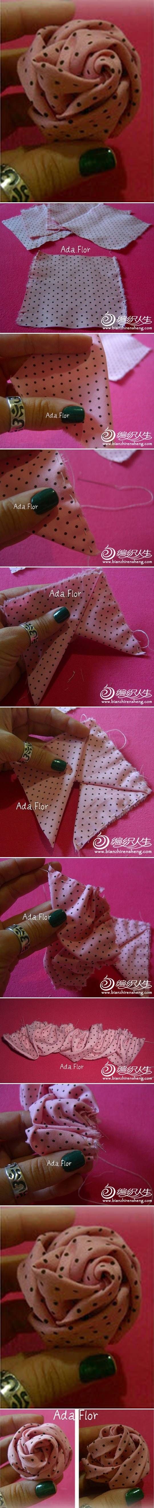 How To Make Decorative Rose From Fabric How To Make Decorative Rose From Fabric