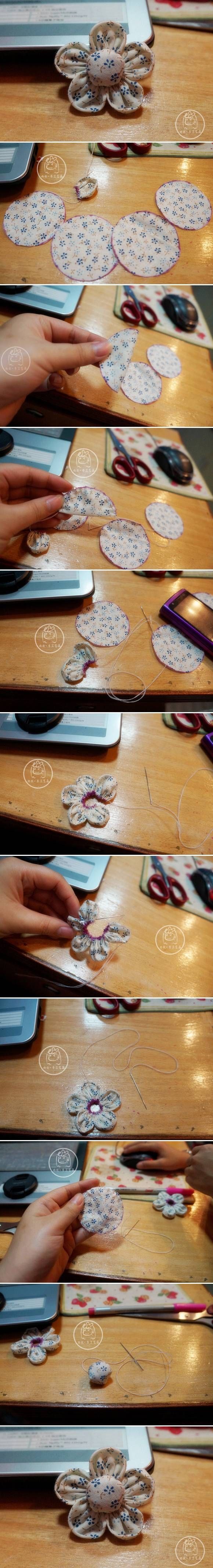 Quick And Easy Fabric Flower Tutorial