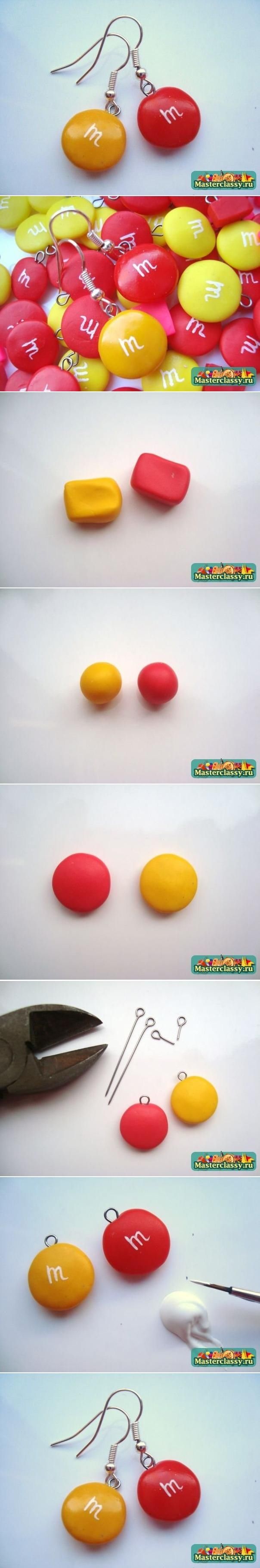 How To Make M And M Earrings How To Make M And M Earrings