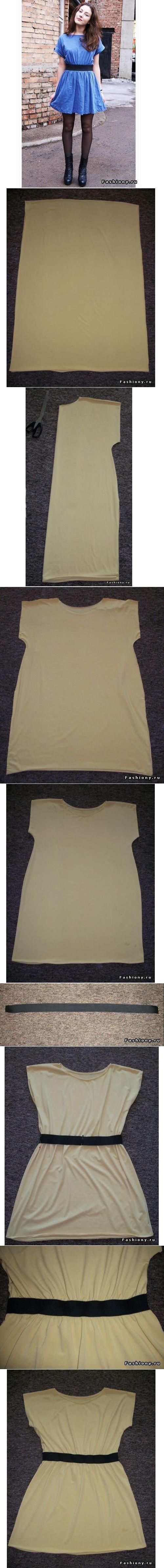 How To Turn A T Shirt Into A Dress