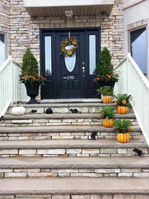 Fall Porch with Steps