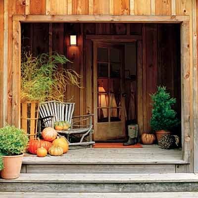 Rustic Front Porch in Fall Rustic Front Porch in Fall