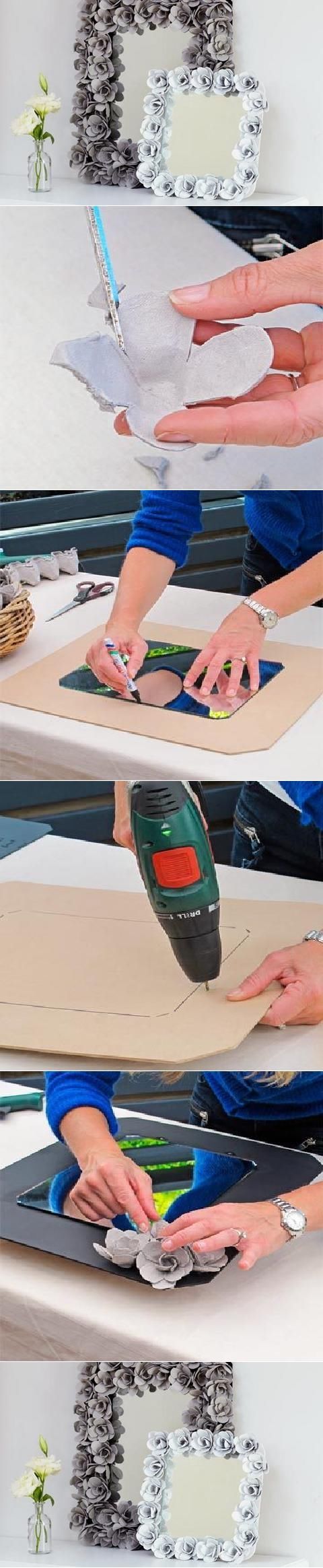 How To Make A Mirror From Egg Cartons How To Make A Mirror From Egg Cartons