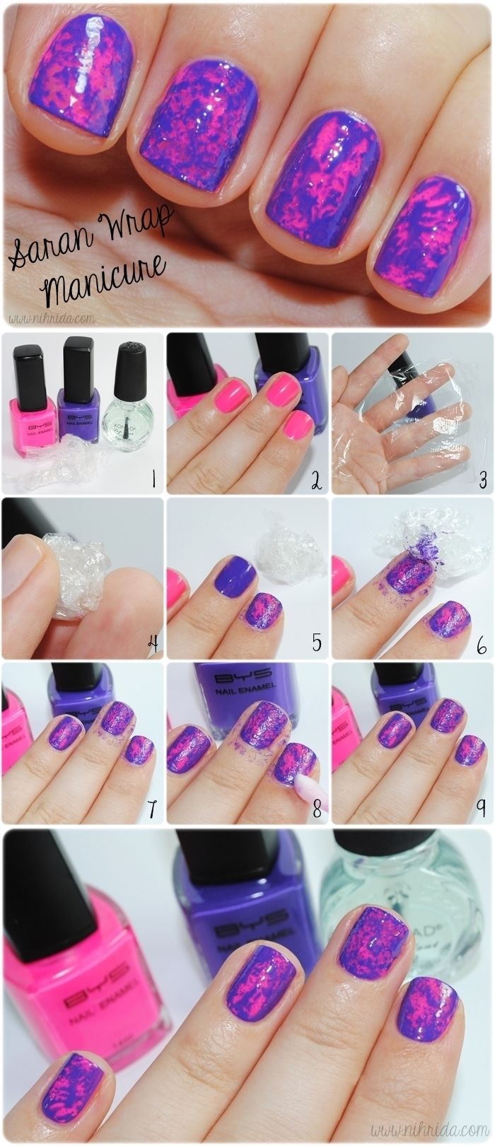 DIY Saran Wrap Manicure DIY Saran Wrap Manicure