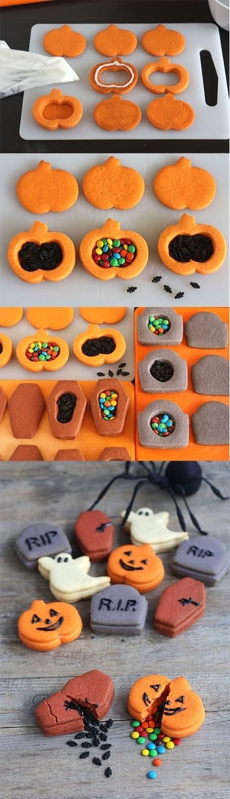 Filled Halloween Cakes