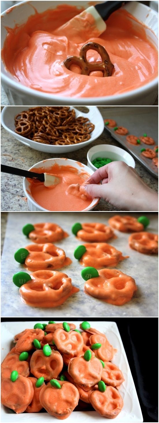 Easy Pumpkin Pretzels