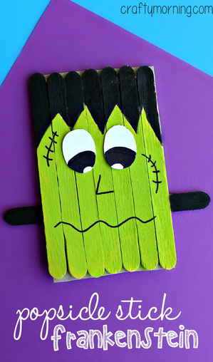 Popsicle Stick Frankenstein Craft Kids