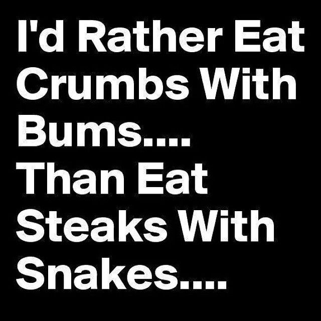 Eat crumbs with bums