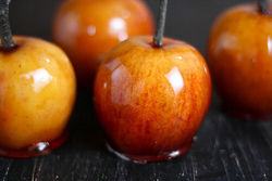 Apples on a stick Apples on a stick