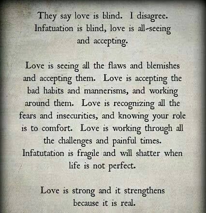 they say love is blind