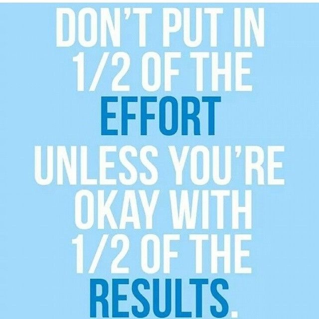 Half results for half efforts Half results for half efforts