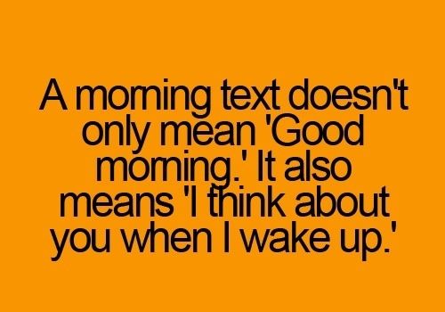 A morning text