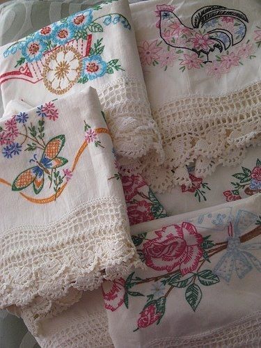 Vintage Embroidered Tableclothes