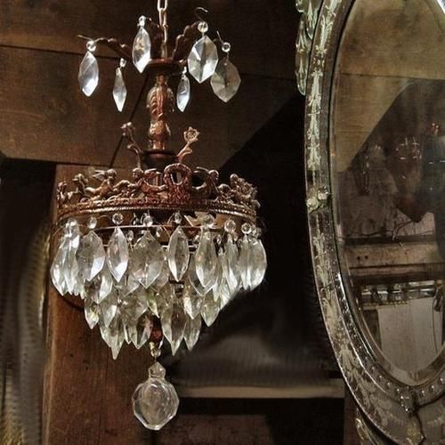 Antique Crystal Chandelier
