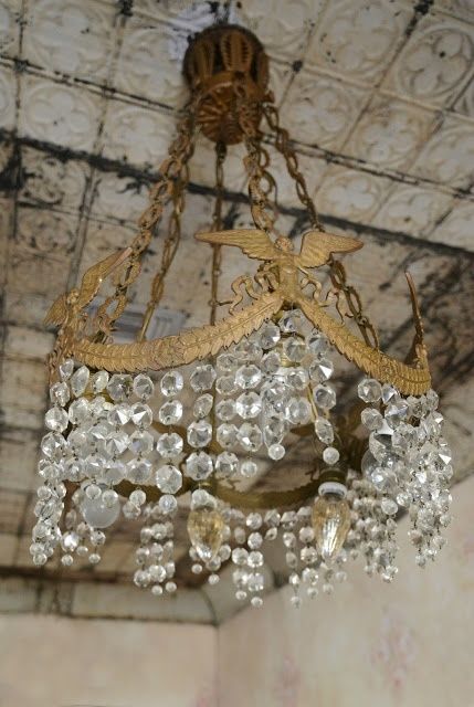 Antique Vintage Crystal Chandlier