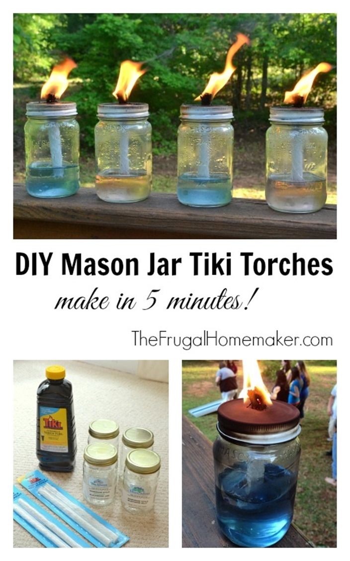 DAY Mason Jar Tiki Torches