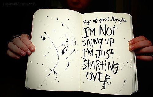 Im just starting over Im just starting over