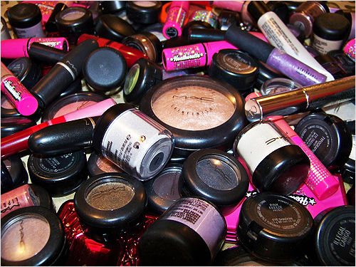 Blush and lipstick Blush and lipstick