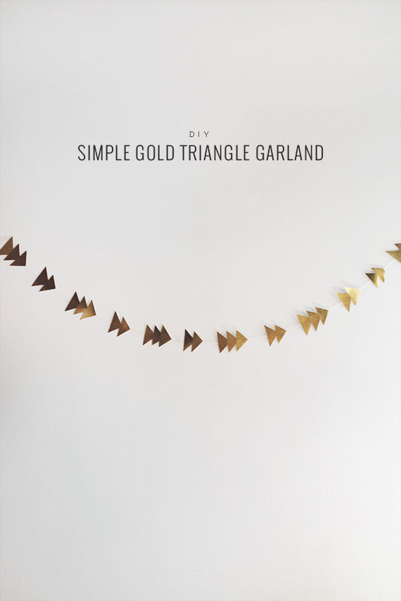 DIY Gold Triangle Garland DIY Gold Triangle Garland
