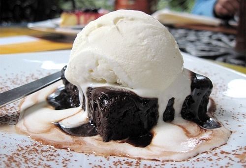 Ice cream and brownies