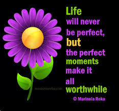 Life will never be perfect, but the perfect moments make it worthwhile Life will never be perfect, but the perfect moments make it worthwhile