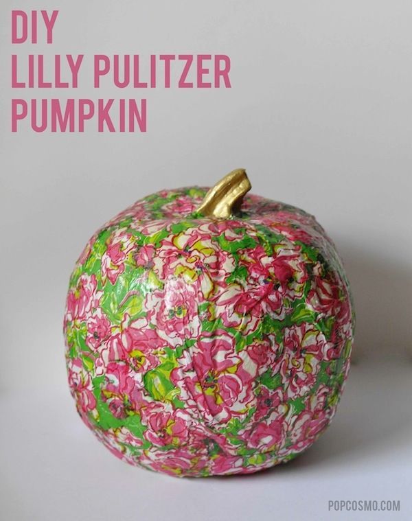 DIY Lilly Pulitzer Pumpkin