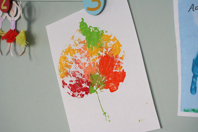 Colorful leaf printing