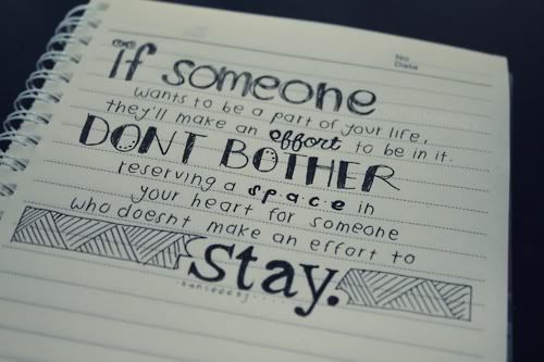 If someone wants to be apart of your life