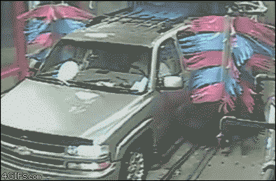 Car washing fail