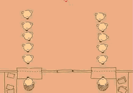 Teddy Bears in Line