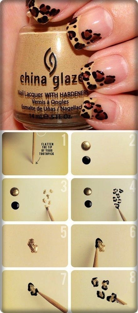 DIY Leopard Nails