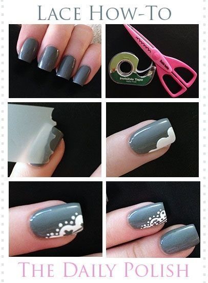 DIY Lace Nail DIY Lace Nail
