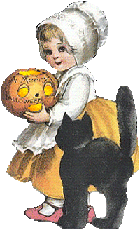 Cute Little Girl with Pumpkin