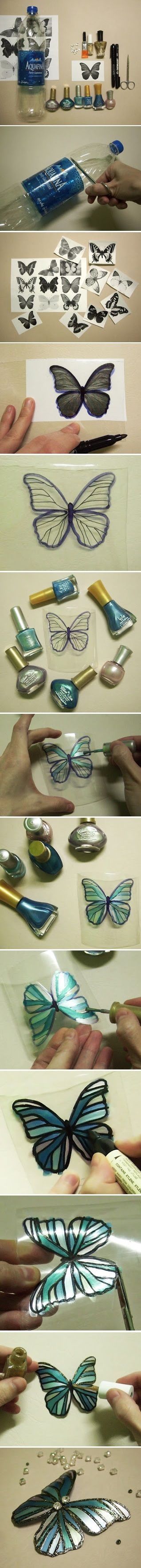 DIY Butterflies Made From Plastic DIY Butterflies Made From Plastic