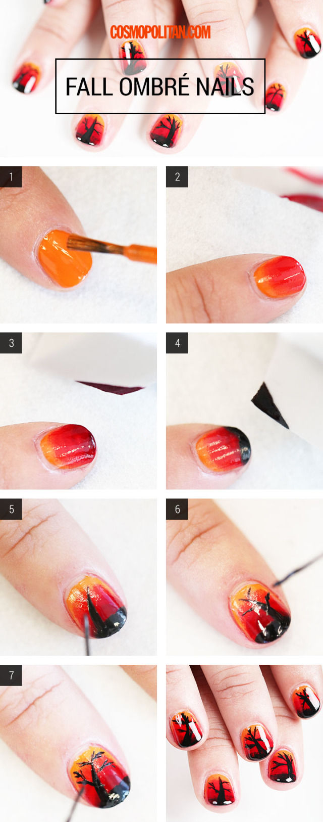 DIY Fall Ombre Nails
