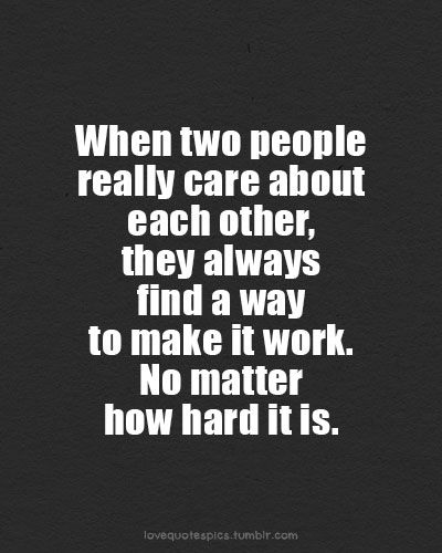 When two people really care for eachother