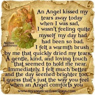 an angel kissed my tears away an angel kissed my tears away