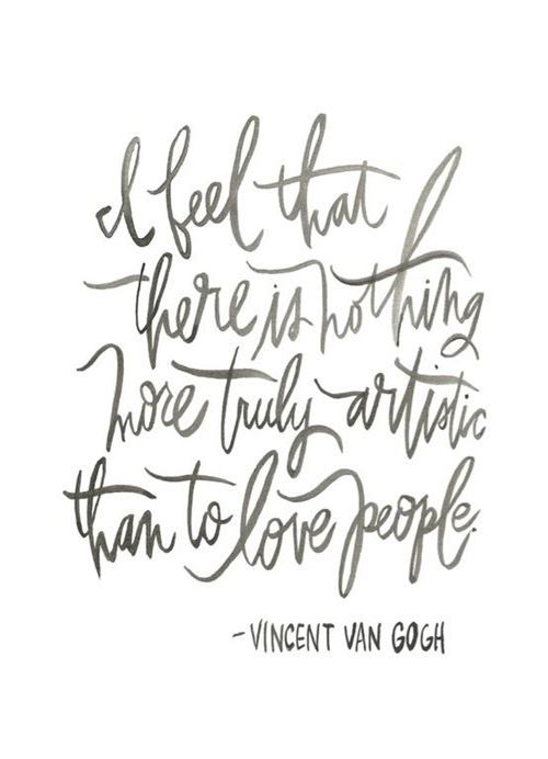 To love people To love people