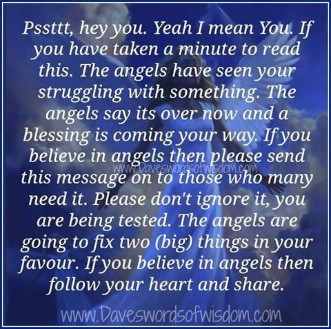 If you believe in angels