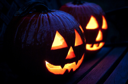 Glowing Jack o lanterns