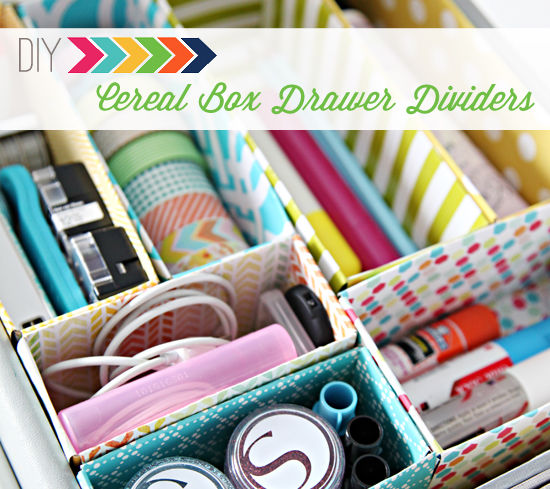 DIY Cereal Box Drawer Dividers