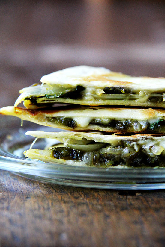 Roasted Poblano, Onion, and Jack Quesadilla Roasted Poblano, Onion, and Jack Quesadilla