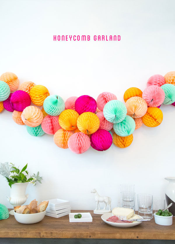 Honeycomb garland diy