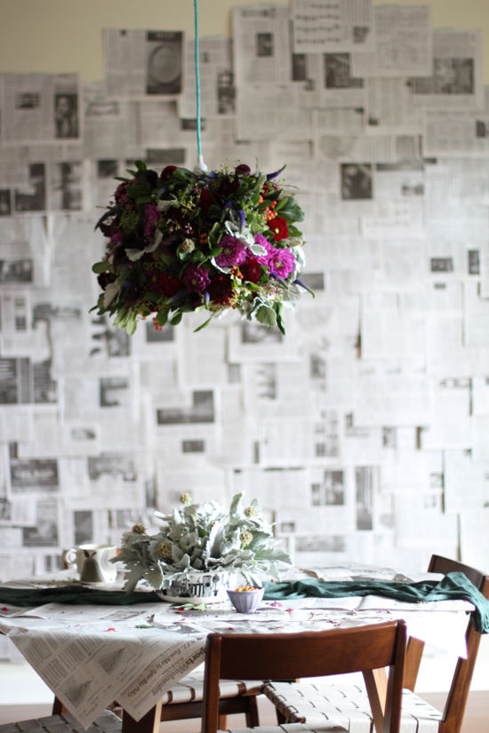 Fresh Flower Pendant Light DIY Fresh Flower Pendant Light DIY
